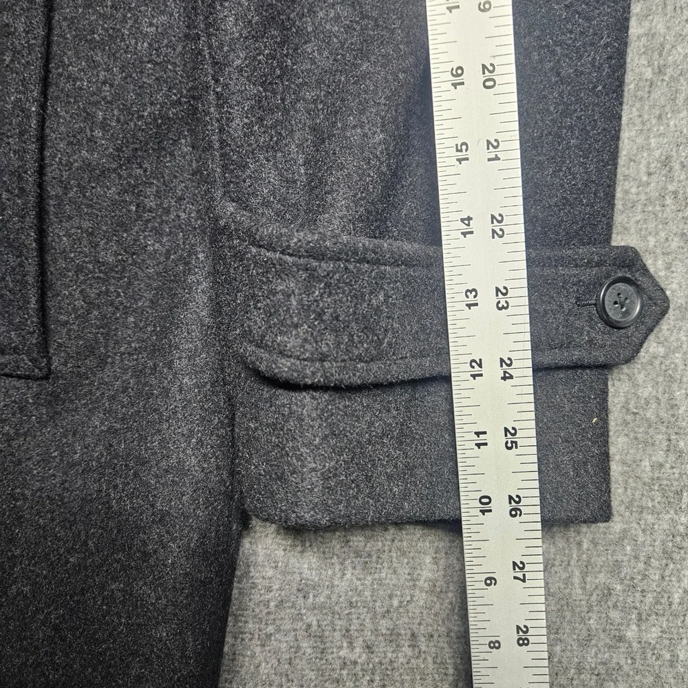 Jos A Bank Pea Coat Mens L Gray Wool Blend Double Breasted Winter Jacket